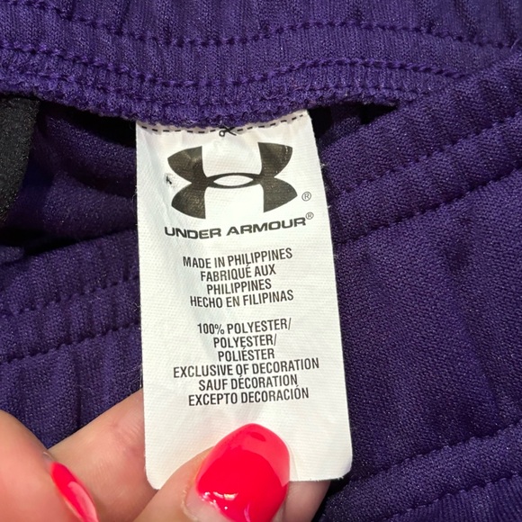 UNDER ARMOUR Unisex Track Running Pants Sweatpants Straight Leg - purple, size M - Picture 5 of 5